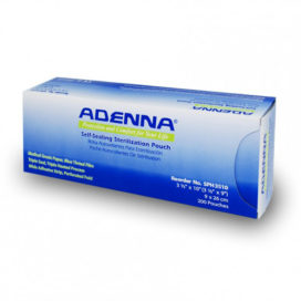 3 1/2" x 10" Sterilization Pouches - Box of 200 - Adenna