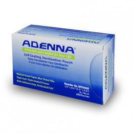 3 1/2" x 5 1/4" Sterilization Pouches - Box of 200 - Adenna