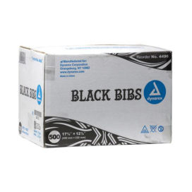 Black Dental Bibs - Case of 500 - Dynarex