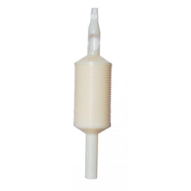 7 Flat - Closed - 1" - White Plastic Grips