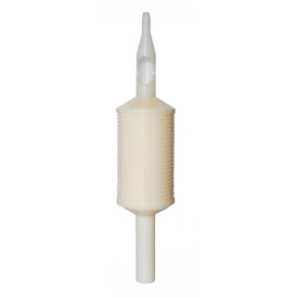 7 Round - 1" - White Plastic Grips